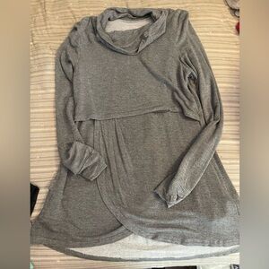 Latched Mama Petal Front Cowl Neck Nursing and Maternity Shirt